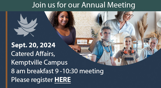 AGM September 20 2024 at Kemptville Campus click to register